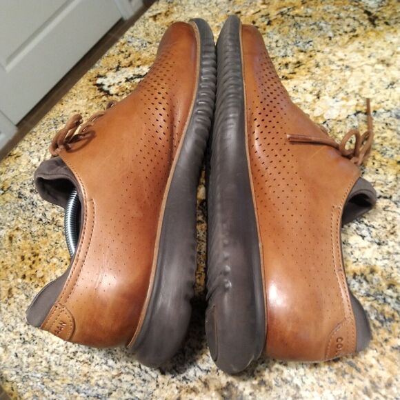 Cole Haan Men's 2.ZeroGrand Lined Laser Wingtip Oxford Brown C25351 Sz 12M EUC - Picture 6 of 12